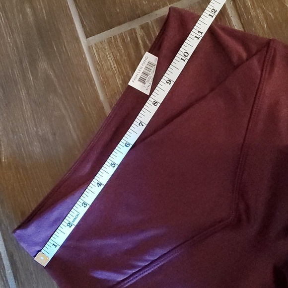 NWT Jenni Full Length Leggings Cross Band Front Plum Wine Women S - Picture 8 of 11